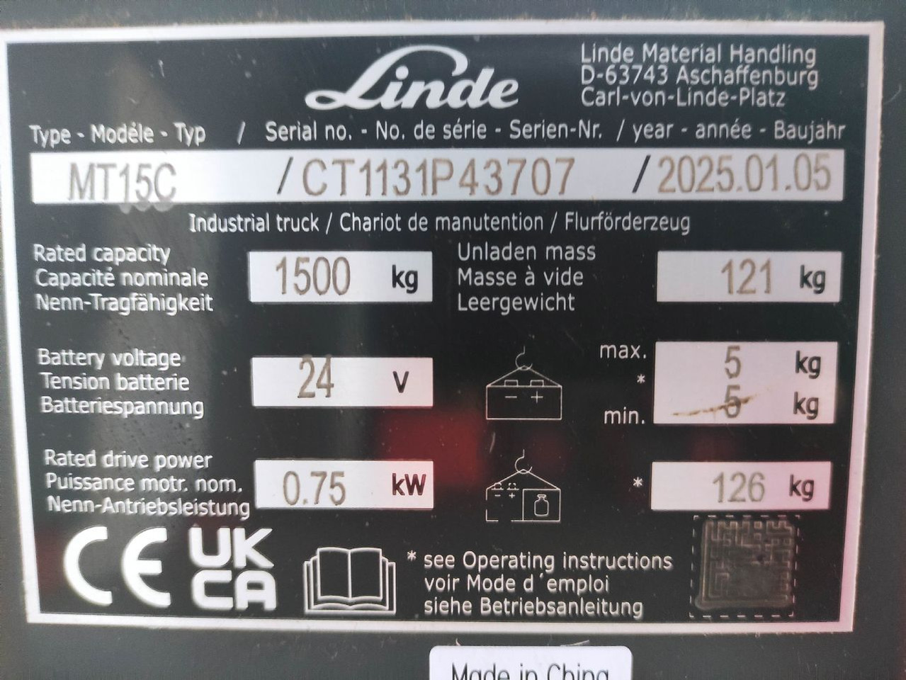 Linde MT15C - Pallet truck: picture 5 Linde MT15C - Pallet truck: picture 5