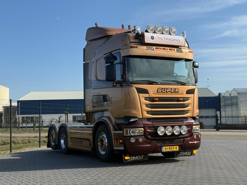 Scania R730 V8 V8, SHOWTRUCK VOLLUCHT, RETARDER, HYDRAULIEK, BOOGIE, ALU WIELEN, LEER. - Tractor unit: picture 2 Scania R730 V8 V8, SHOWTRUCK VOLLUCHT, RETARDER, HYDRAULIEK, BOOGIE, ALU WIELEN, LEER. - Tractor unit: picture 2