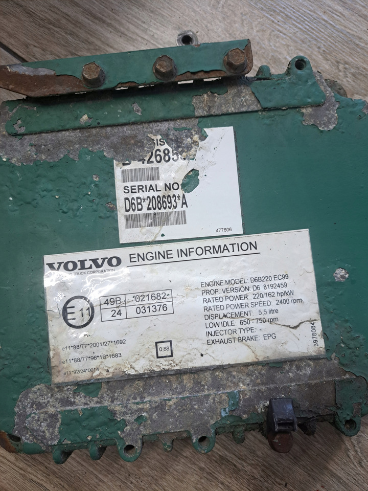 VOLVO KASETA KOMPUTER SILNIKA VOLVO FL 6 00-06 D6B 220 - ECU for Truck: picture 4 VOLVO KASETA KOMPUTER SILNIKA VOLVO FL 6 00-06 D6B 220 - ECU for Truck: picture 4