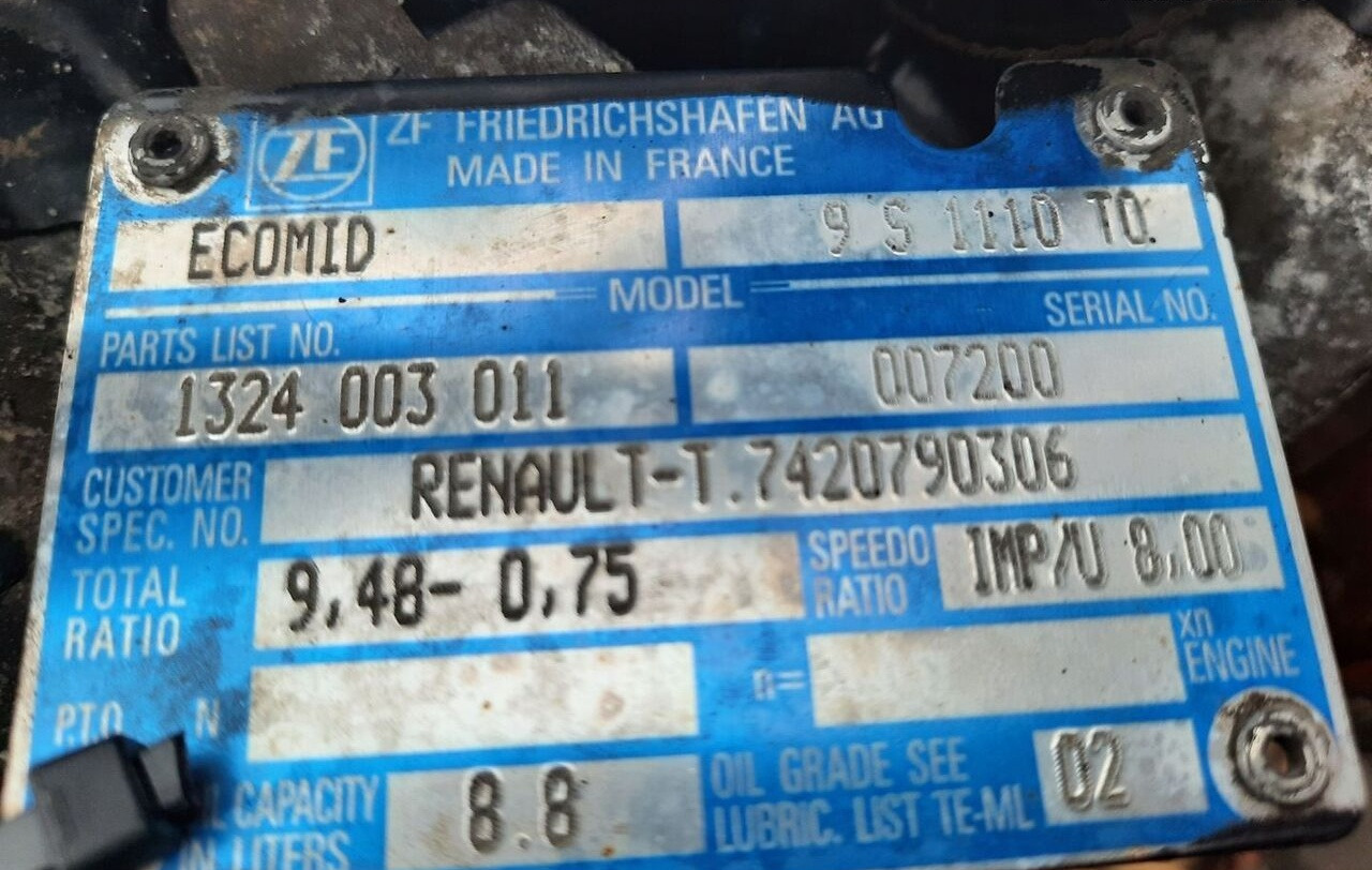 ZF SKRZYNIA BIEGÓW ZF 9S1110 TO RENAULT DXI VOLVO FE 20770073 - Gearbox for Truck: picture 4 ZF SKRZYNIA BIEGÓW ZF 9S1110 TO RENAULT DXI VOLVO FE 20770073 - Gearbox for Truck: picture 4