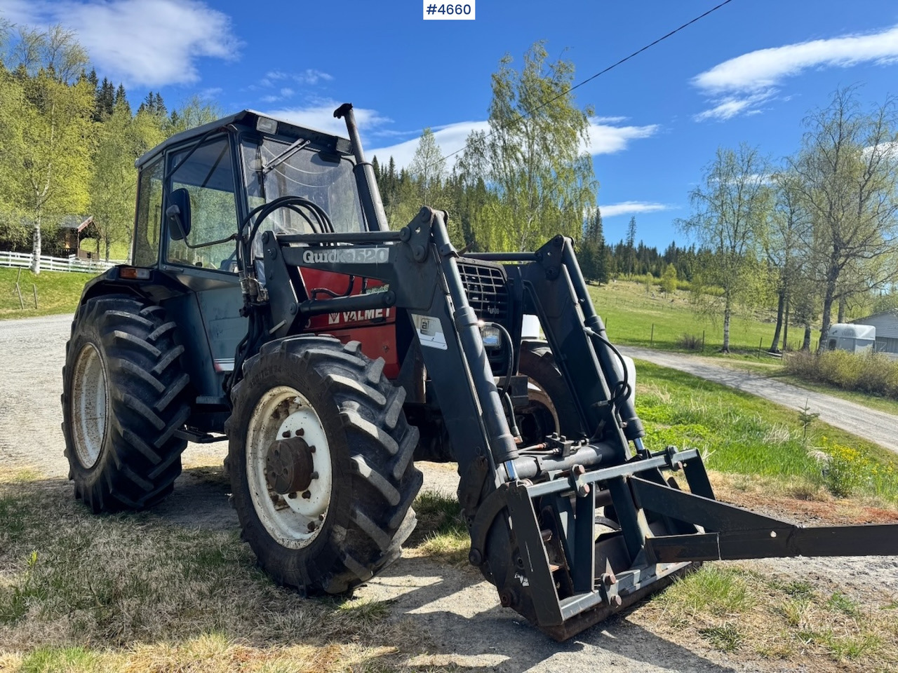 1989 Valmet 455 4x4 w/ Front loader - Farm tractor: picture 3 1989 Valmet 455 4x4 w/ Front loader - Farm tractor: picture 3