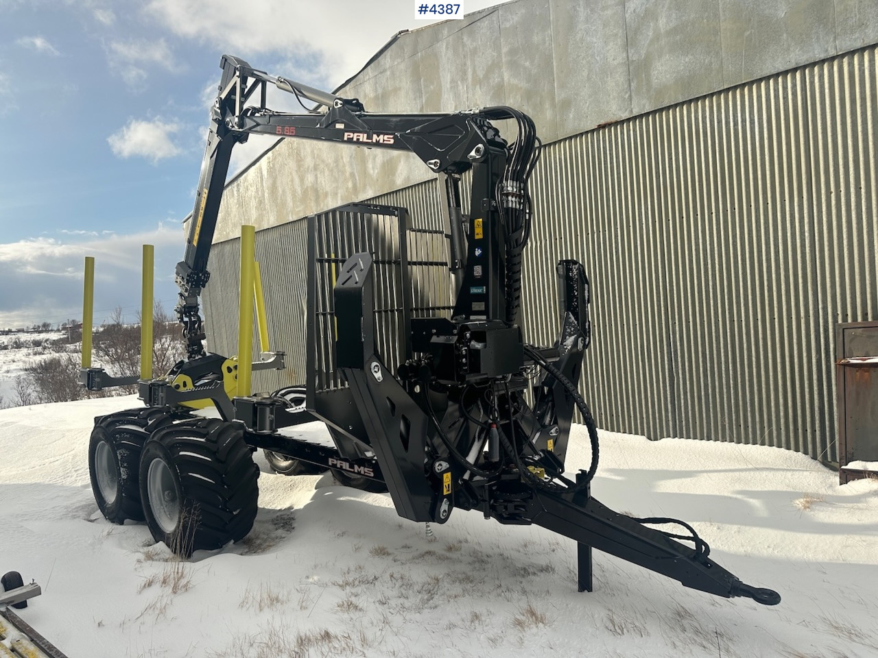 2023 Palms u12 timber trailer w/ Palms 5,85 krane. Never used. - Timber trailer: picture 1 2023 Palms u12 timber trailer w/ Palms 5,85 krane. Never used. - Timber trailer: picture 1