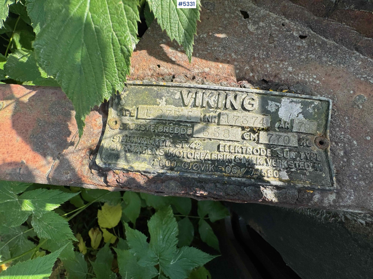 Municipal/ Special vehicle 1979 Viking L275E snow plow for tractor: picture 13 Municipal/ Special vehicle 1979 Viking L275E snow plow for tractor: picture 13