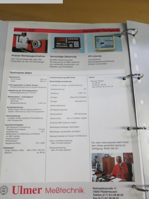 ULMER Praezisa 300 - Metalworking machinery: picture 3 ULMER Praezisa 300 - Metalworking machinery: picture 3