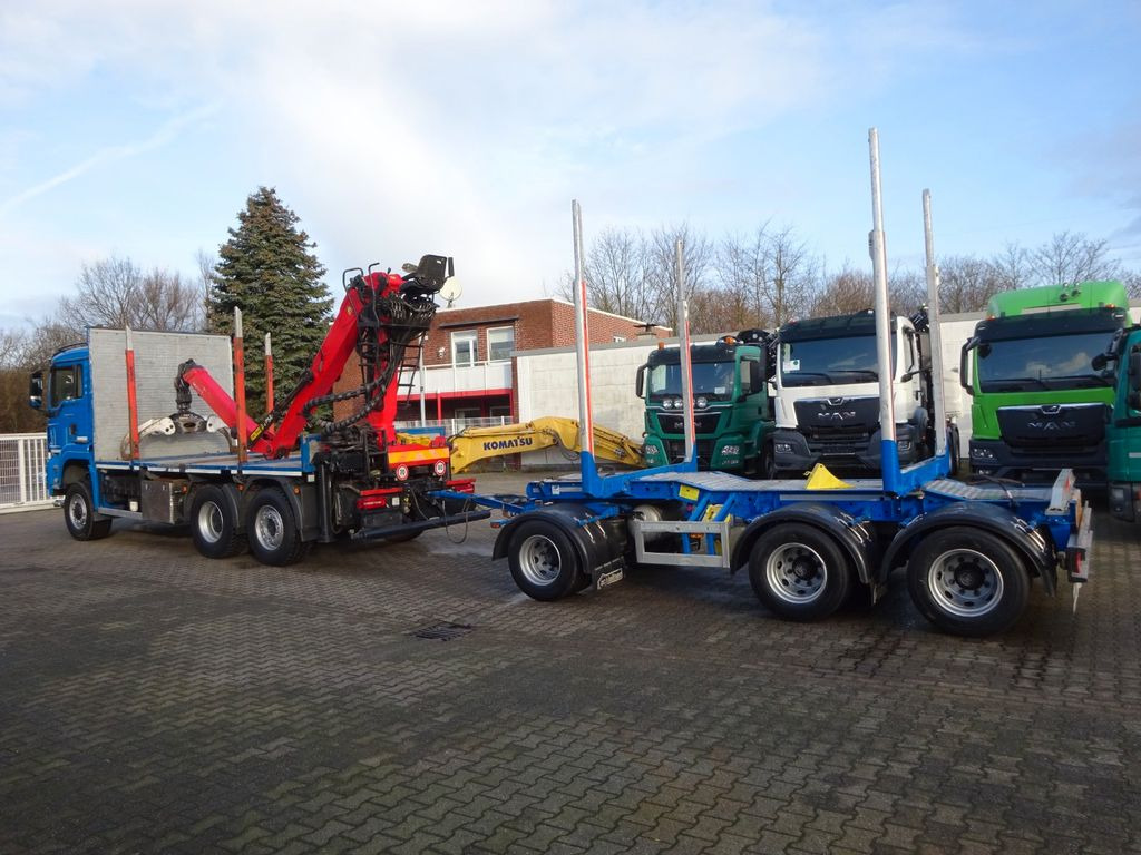 Timber truck, Crane truck MAN 28.500 TGS mit EPSILON-Kran+Achleitner Anhänger: picture 11