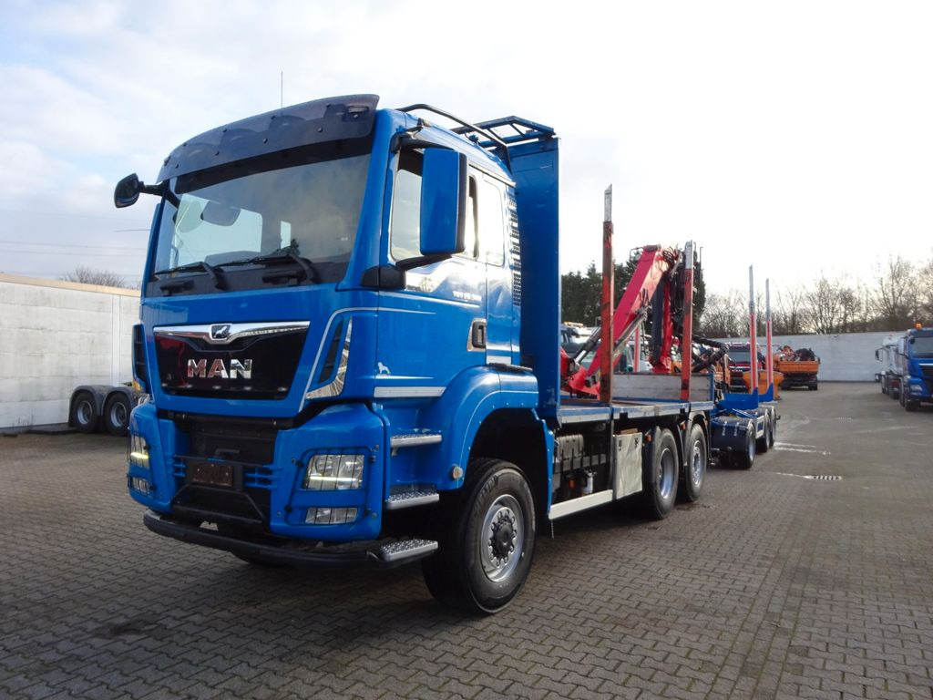 Timber truck, Crane truck MAN 28.500 TGS mit EPSILON-Kran+Achleitner Anhänger: picture 9