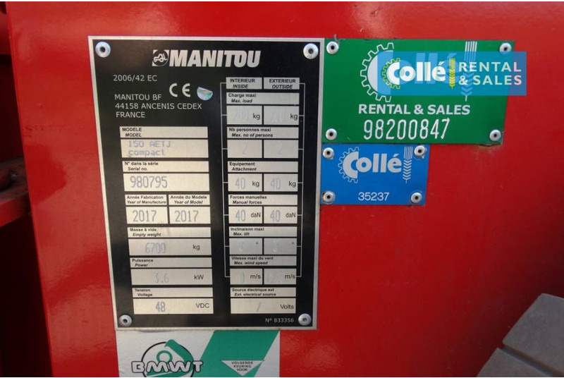 Articulated boom Manitou 150 AETJ-C | 2017: picture 9