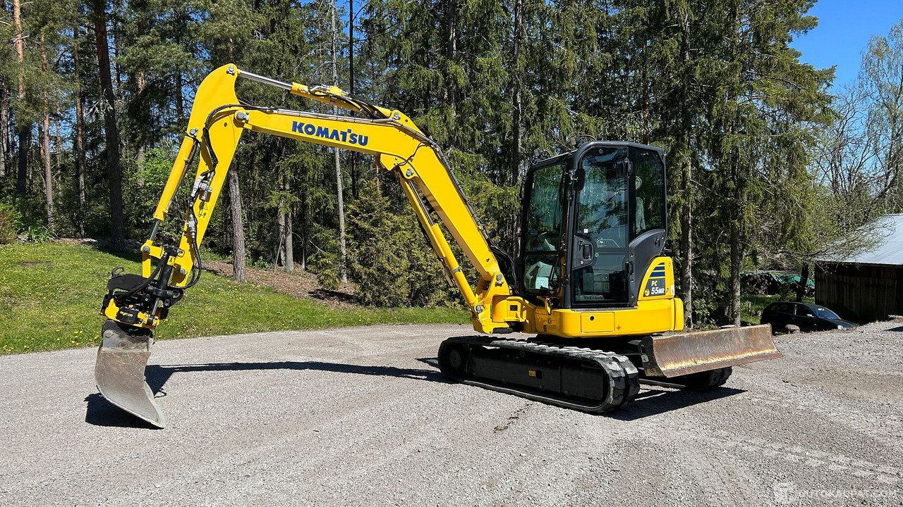 Kumitelakaivinkone Komatsu PC55MR, vm. 2021, sekä EC206 rototiltti, Lieto - Construction machinery: picture 1 Kumitelakaivinkone Komatsu PC55MR, vm. 2021, sekä EC206 rototiltti, Lieto - Construction machinery: picture 1