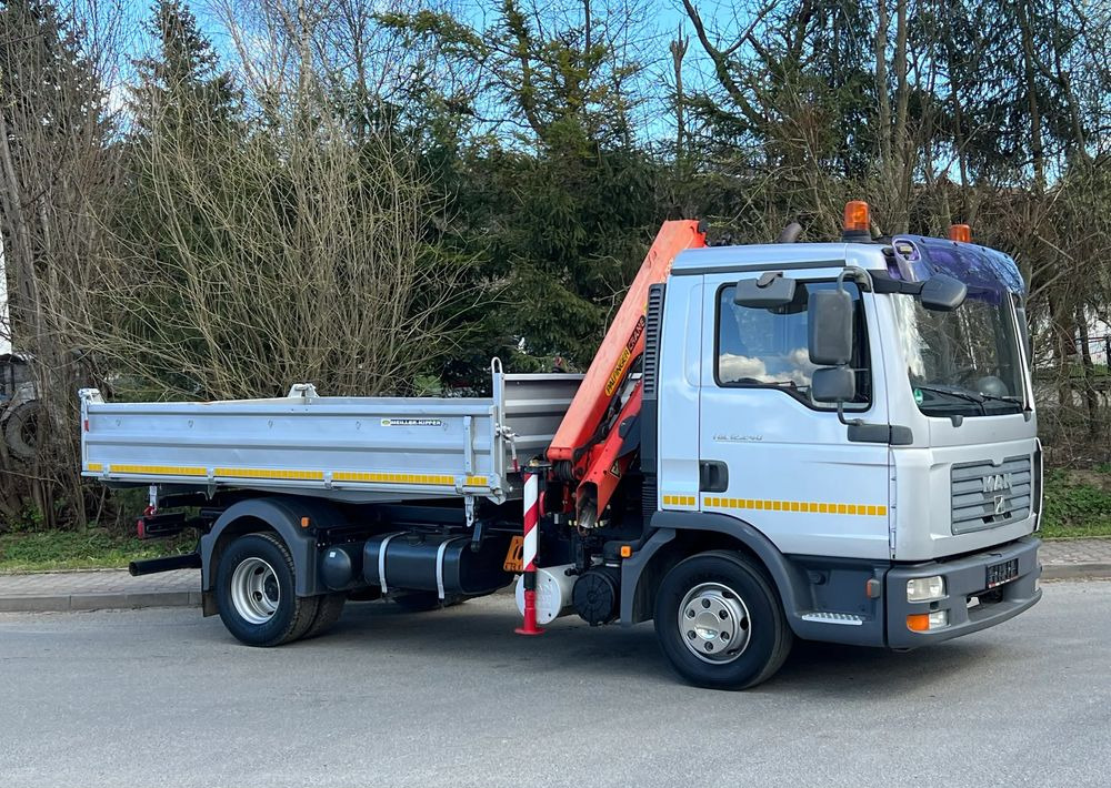 MAN MAN TGL 12-240 Kiper Wywrotka 4x2 Kran PALFINGER PK 12500 BARDZO DOBRY STAN - Tipper: picture 3 MAN MAN TGL 12-240 Kiper Wywrotka 4x2 Kran PALFINGER PK 12500 BARDZO DOBRY STAN - Tipper: picture 3