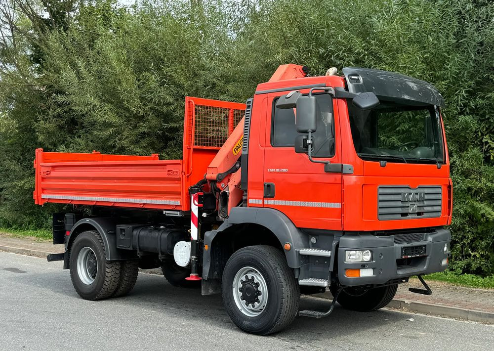 MAN TGM 18-280 MAN 4x4 HDS PALFINGER 105 KIPER WYWROTKA MEILLER BARDZO DOBRY STAN - Tipper: picture 2 MAN TGM 18-280 MAN 4x4 HDS PALFINGER 105 KIPER WYWROTKA MEILLER BARDZO DOBRY STAN - Tipper: picture 2
