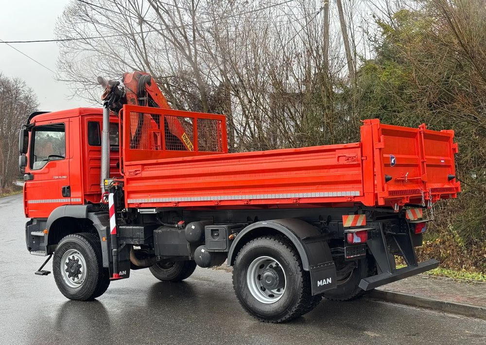 Tipper MAN TGM 18-280 MAN 4x4 HDS PALFINGER 105 KIPER WYWROTKA MEILLER BARDZO DOBRY STAN: picture 17