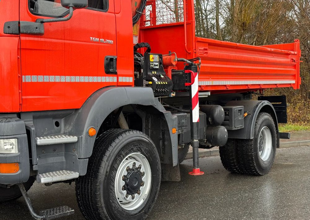 Tipper MAN TGM 18-280 MAN 4x4 HDS PALFINGER 105 KIPER WYWROTKA MEILLER BARDZO DOBRY STAN: picture 15
