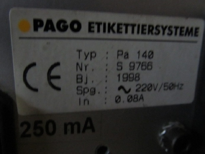AUTO.ETIKETTENSPENDER PAGO 140 - Printing machinery: picture 4 AUTO.ETIKETTENSPENDER PAGO 140 - Printing machinery: picture 4