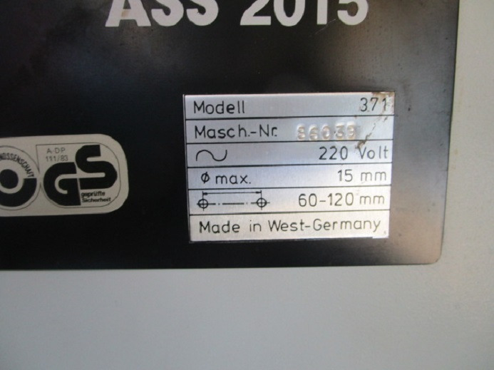 ZWEISPINDELBOHRMASCHINE STAGO ASS 2015 - Printing machinery: picture 4 ZWEISPINDELBOHRMASCHINE STAGO ASS 2015 - Printing machinery: picture 4