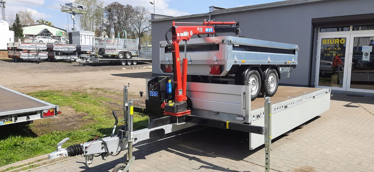 PRZYCZEPA PLATFORMA Z DŹWIGIEM HDS MAXILIFT 110 / PLATFORM TRAILER WITH HDS MAXILIFT 110 CRANE - Dropside/ Flatbed trailer: picture 3 PRZYCZEPA PLATFORMA Z DŹWIGIEM HDS MAXILIFT 110 / PLATFORM TRAILER WITH HDS MAXILIFT 110 CRANE - Dropside/ Flatbed trailer: picture 3