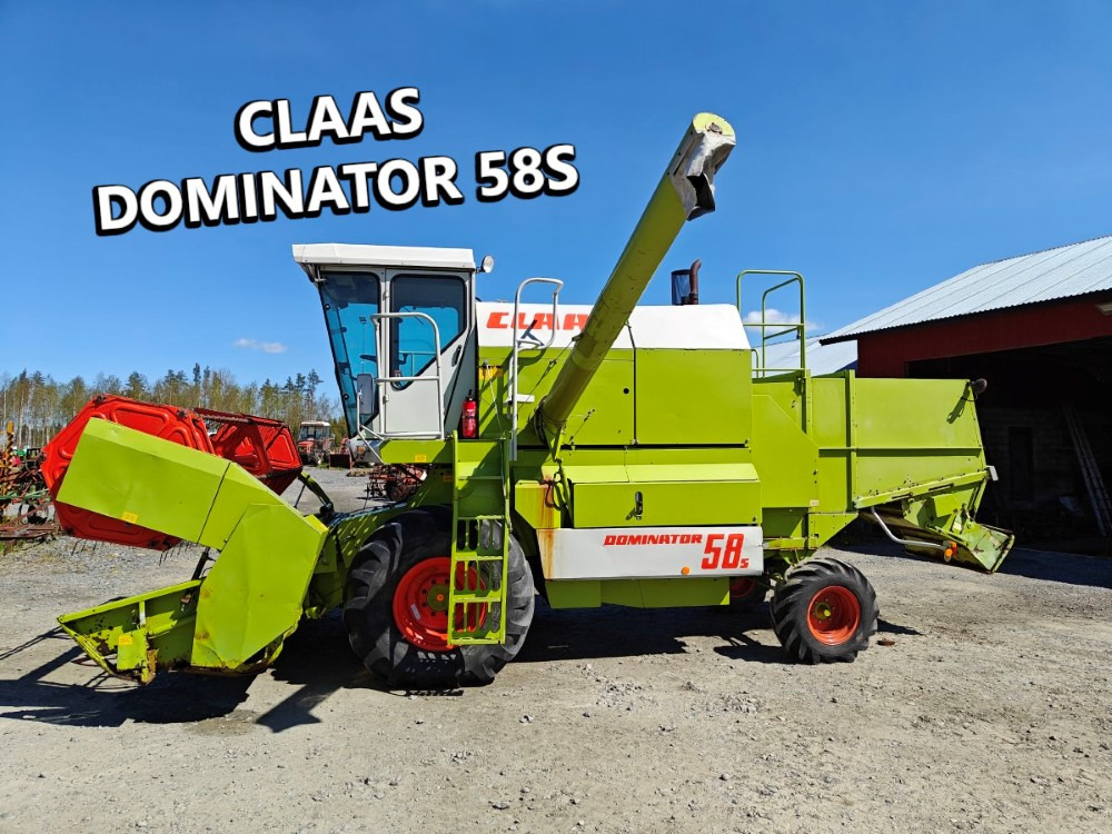CLAAS Dominator 58S, moottori Perkins 6-sylinterinen, hydraulinen torvi, katso video! - Combine harvester: picture 1 CLAAS Dominator 58S, moottori Perkins 6-sylinterinen, hydraulinen torvi, katso video! - Combine harvester: picture 1