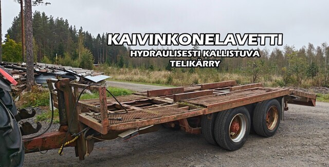 Koneenkuljetuslavetti - hydraulinen - VIDEO - Farm trailer: picture 1 Koneenkuljetuslavetti - hydraulinen - VIDEO - Farm trailer: picture 1