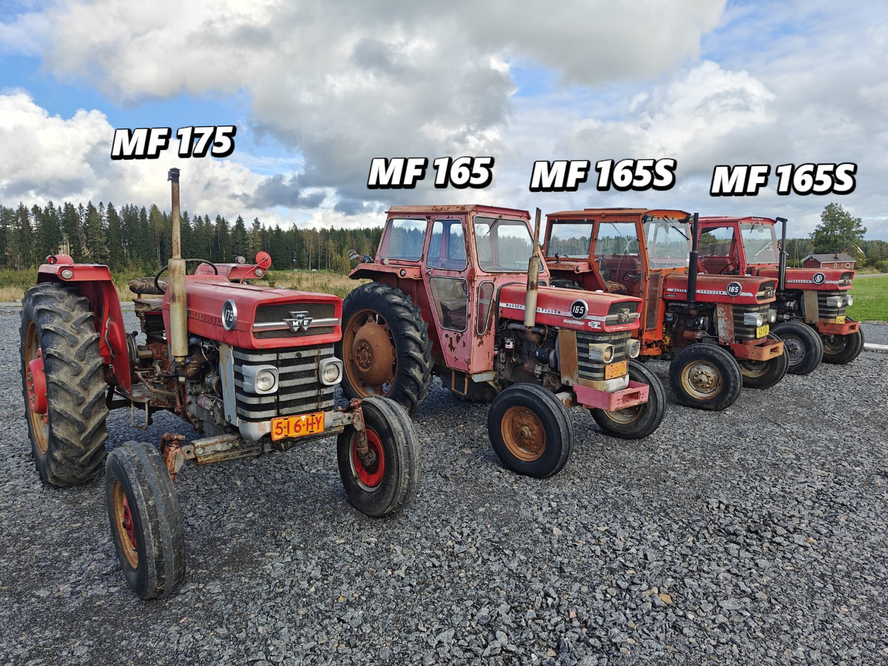 MASSEY FERGUSON 165, 165S ja 175 traktoreita 4 kpl / 4pcs - Farm tractor: picture 1 MASSEY FERGUSON 165, 165S ja 175 traktoreita 4 kpl / 4pcs - Farm tractor: picture 1