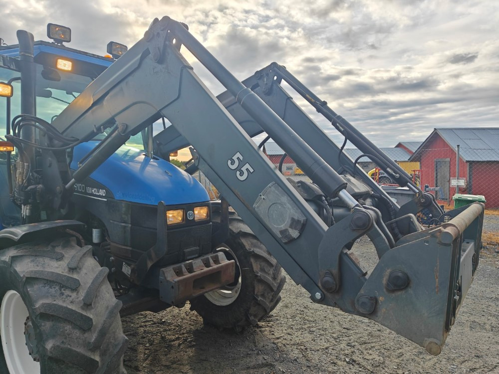 Farm tractor New Holland TS100, ES vaihteisto, ilmastointi, etukuormaaja Ålö Q55, katso video!: picture 6