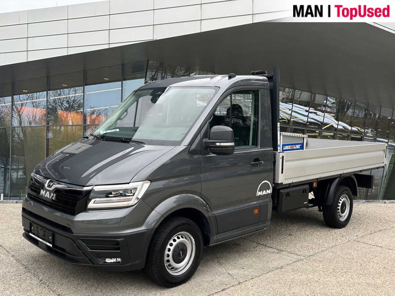 MAN TGE 3.140 4X2F SB, Automatic, Flat bed Klima ZV - Flatbed van: picture 1 MAN TGE 3.140 4X2F SB, Automatic, Flat bed Klima ZV - Flatbed van: picture 1