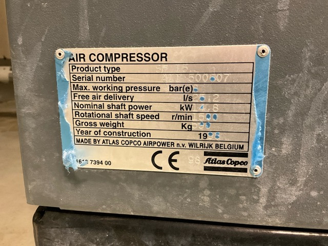 Atlas-Copco SF 15 - Construction machinery: picture 5 Atlas-Copco SF 15 - Construction machinery: picture 5