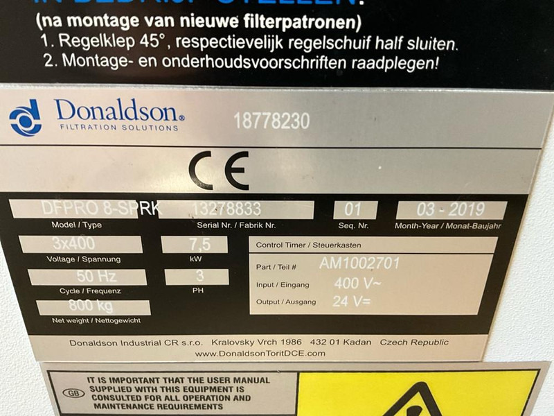 Donaldson Torit DCE - Metalworking machinery: picture 5 Donaldson Torit DCE - Metalworking machinery: picture 5