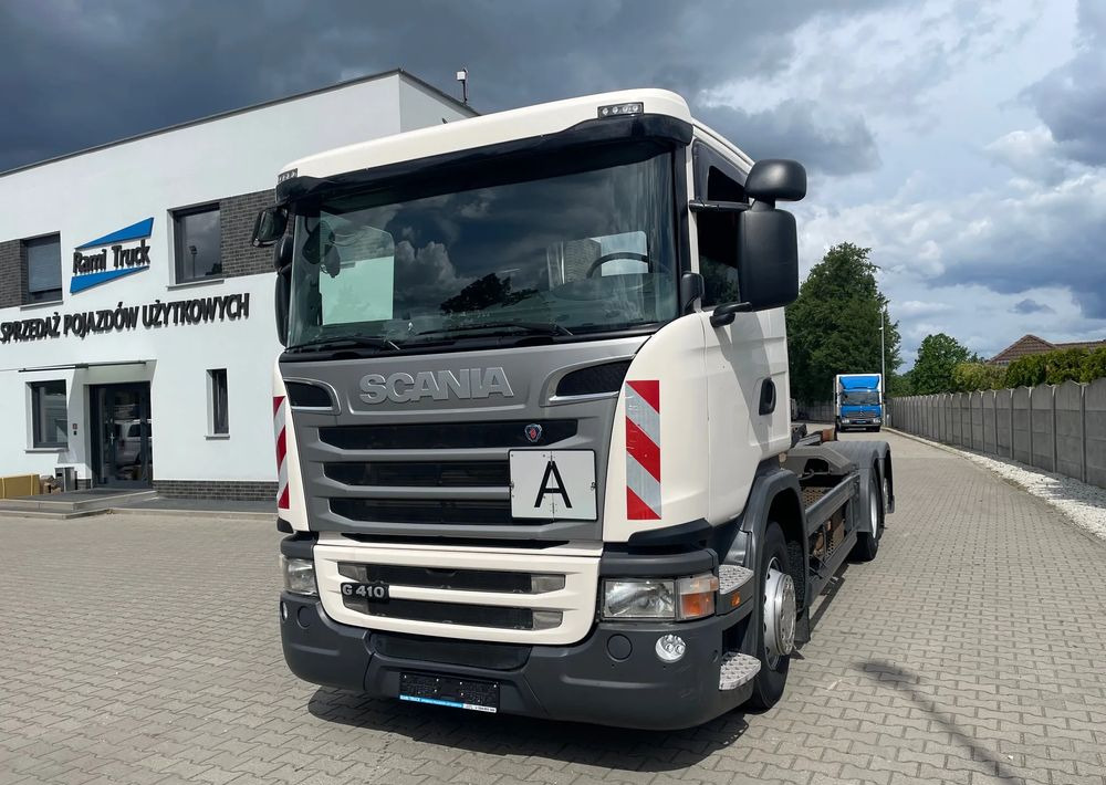 Scania R410 Hakowiec MEILLER RK20 65 - Hook lift truck: picture 1 Scania R410 Hakowiec MEILLER RK20 65 - Hook lift truck: picture 1