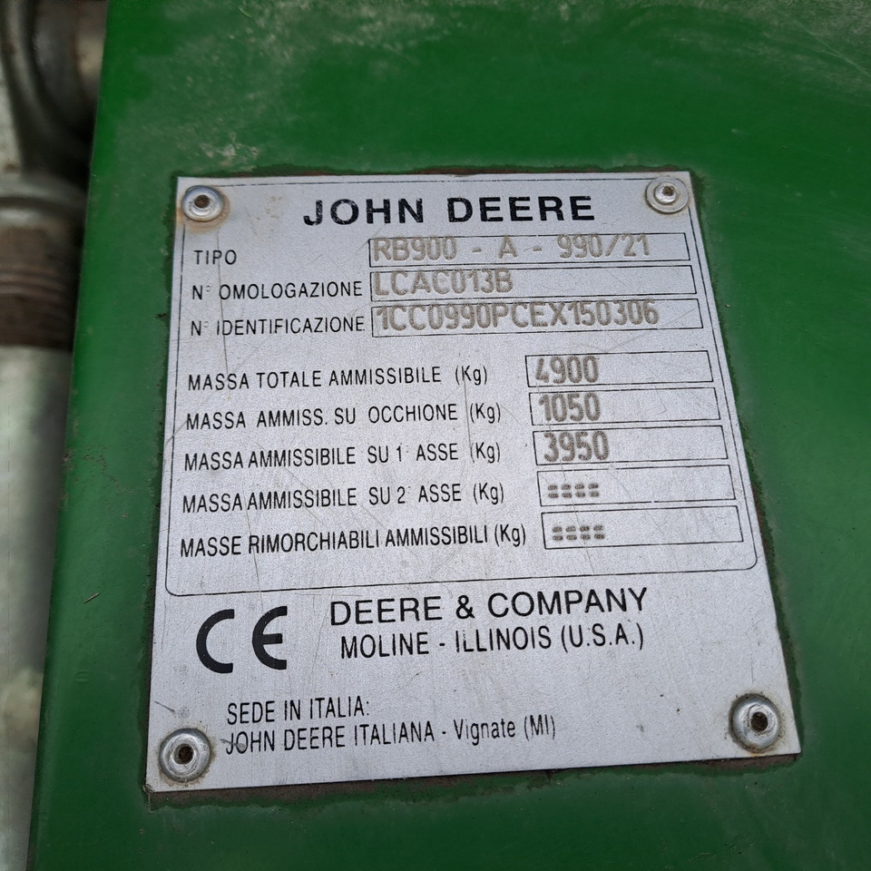 ROTOPRESSA JOHN DEERE 990 - Round baler: picture 3 ROTOPRESSA JOHN DEERE 990 - Round baler: picture 3