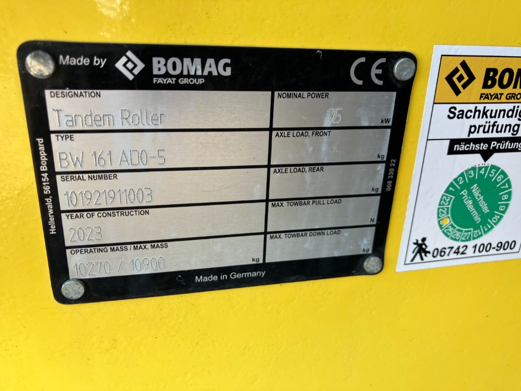 BOMAG DE BW 161 ADO-5 STage V/Tier 4f - Road roller: picture 2 BOMAG DE BW 161 ADO-5 STage V/Tier 4f - Road roller: picture 2