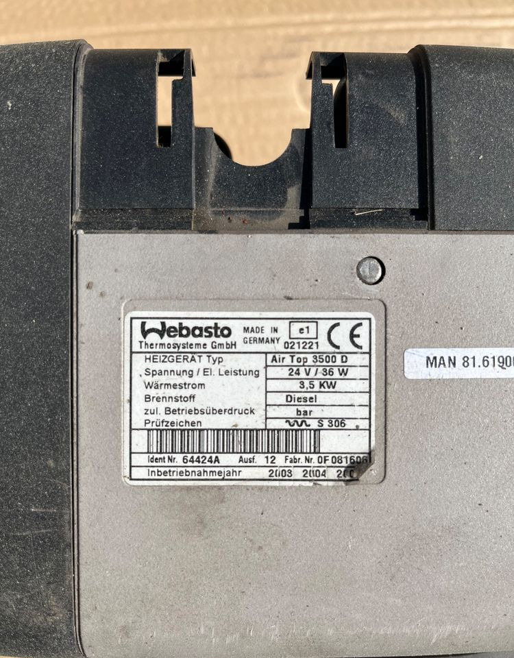 Webasto Airtop 3500 D ogrzewanie postojowe - Heating/ Ventilation for Truck: picture 2 Webasto Airtop 3500 D ogrzewanie postojowe - Heating/ Ventilation for Truck: picture 2