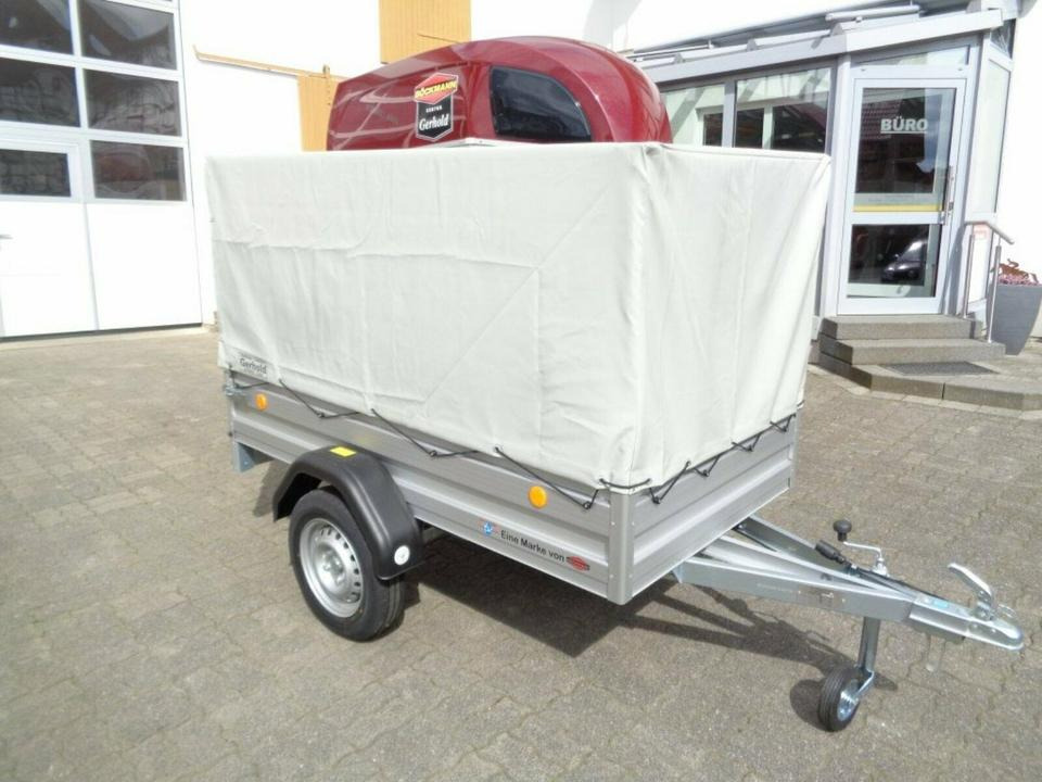 Pkw Anhänger, 750 kg, Alu Plane und Spriegel 100 km/h - Car trailer: picture 1 Pkw Anhänger, 750 kg, Alu Plane und Spriegel 100 km/h - Car trailer: picture 1