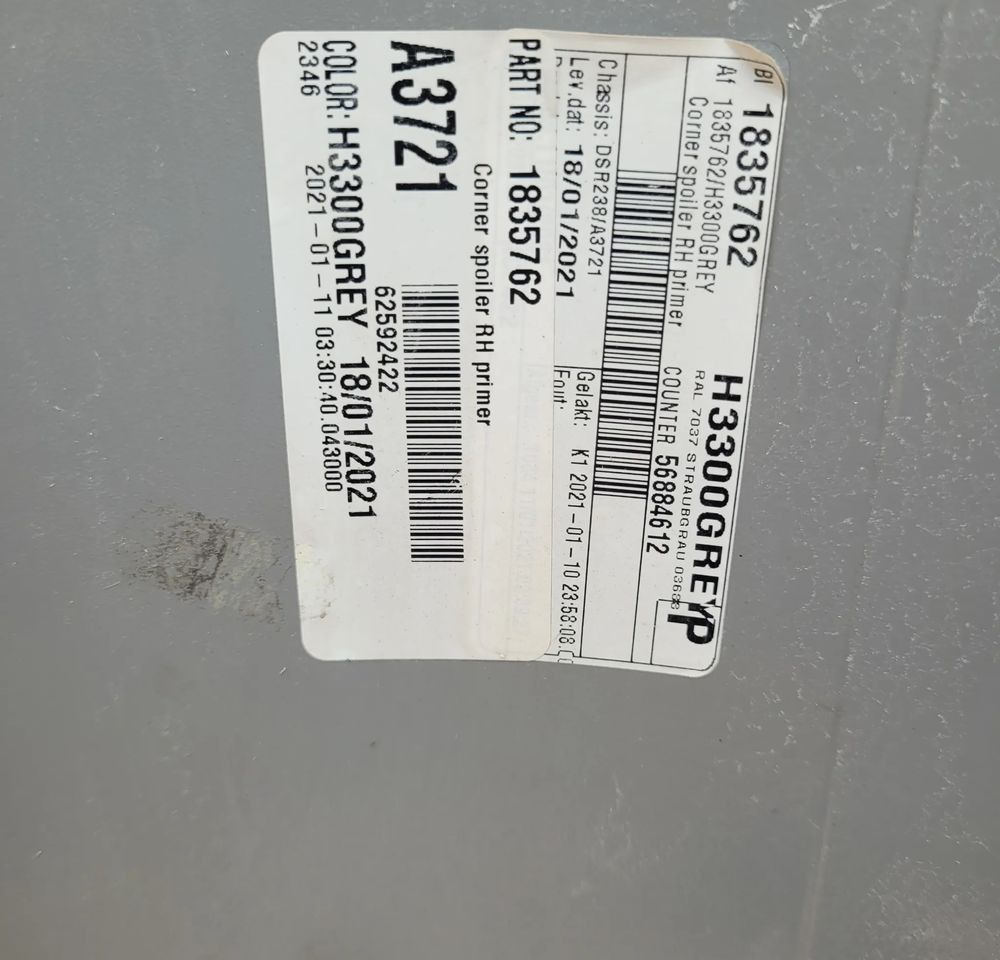 POLIK OWIEKWA DAF XF 106 RH ORYGINAŁ CHWALIM116 - Body and exterior for Truck: picture 3 POLIK OWIEKWA DAF XF 106 RH ORYGINAŁ CHWALIM116 - Body and exterior for Truck: picture 3