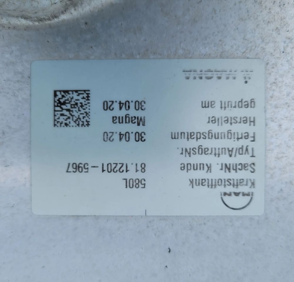 ZBIORNIK PALIWA MAN TGX 580 LIFT 81.12201-5967 CHWALIM116 - Fuel tank for Truck: picture 5 ZBIORNIK PALIWA MAN TGX 580 LIFT 81.12201-5967 CHWALIM116 - Fuel tank for Truck: picture 5