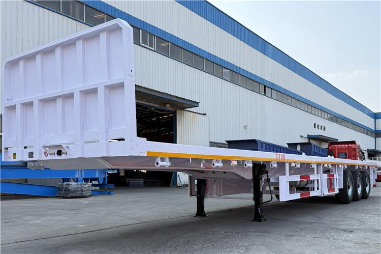 TITAN 3 Axle Flatbed Semi Trailer with Front Wall for Sale In Dominican - Container transporter/ Swap body semi-trailer: picture 3 TITAN 3 Axle Flatbed Semi Trailer with Front Wall for Sale In Dominican - Container transporter/ Swap body semi-trailer: picture 3