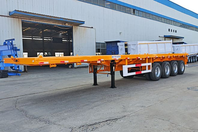 TITAN 40 Foot Flatbed Semi Trailer for Sale in Saudi Arabia - Dropside/ Flatbed semi-trailer: picture 3 TITAN 40 Foot Flatbed Semi Trailer for Sale in Saudi Arabia - Dropside/ Flatbed semi-trailer: picture 3