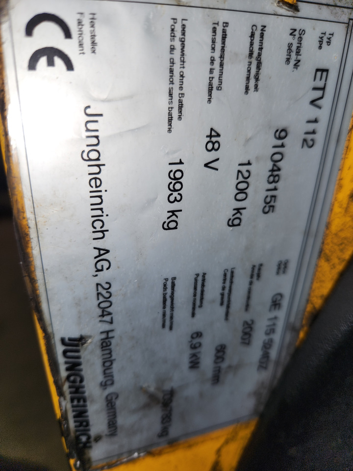 JUNGHEINRICH ETV112 - Side loader: picture 1 JUNGHEINRICH ETV112 - Side loader: picture 1