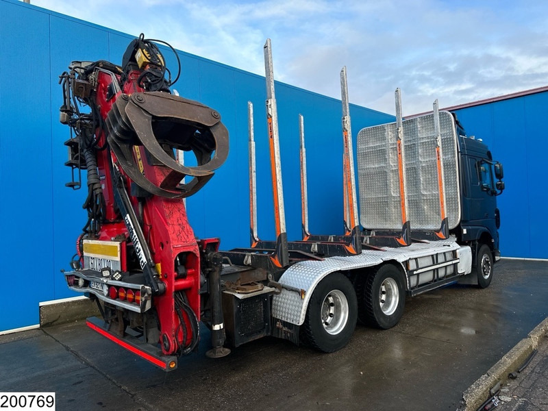 Timber truck, Crane truck DAF XF 530 6x4, Wood transport, Retarder, Loglift ET450: picture 12