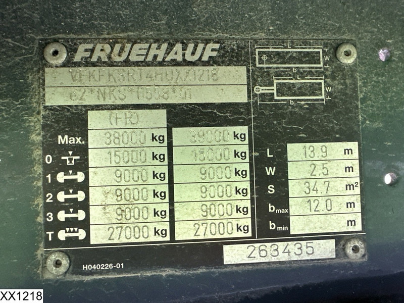 Fruehauf Tautliner Dhollandia - Curtainsider semi-trailer: picture 4 Fruehauf Tautliner Dhollandia - Curtainsider semi-trailer: picture 4