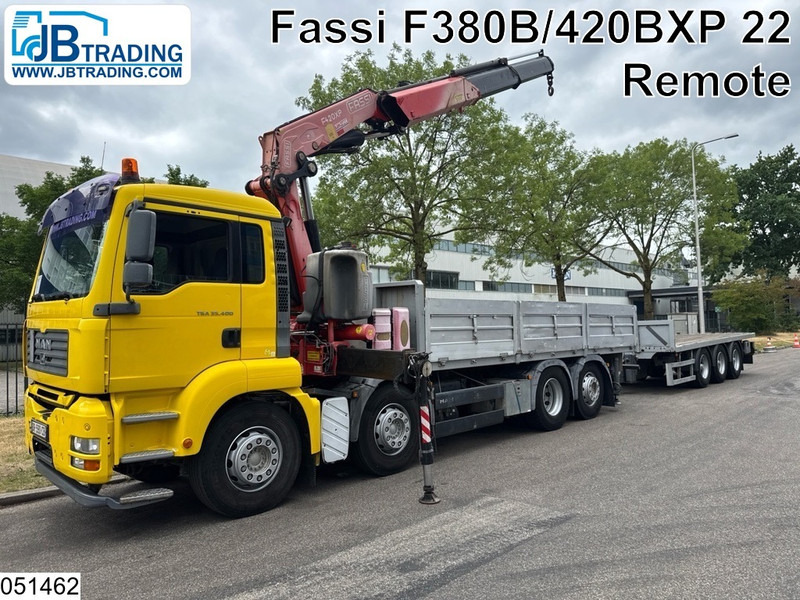 MAN TGA 35 400 8x2, Handgeschakeld, Fassi, Remote, Combi - Dropside/ Flatbed truck, Crane truck: picture 1 MAN TGA 35 400 8x2, Handgeschakeld, Fassi, Remote, Combi - Dropside/ Flatbed truck, Crane truck: picture 1