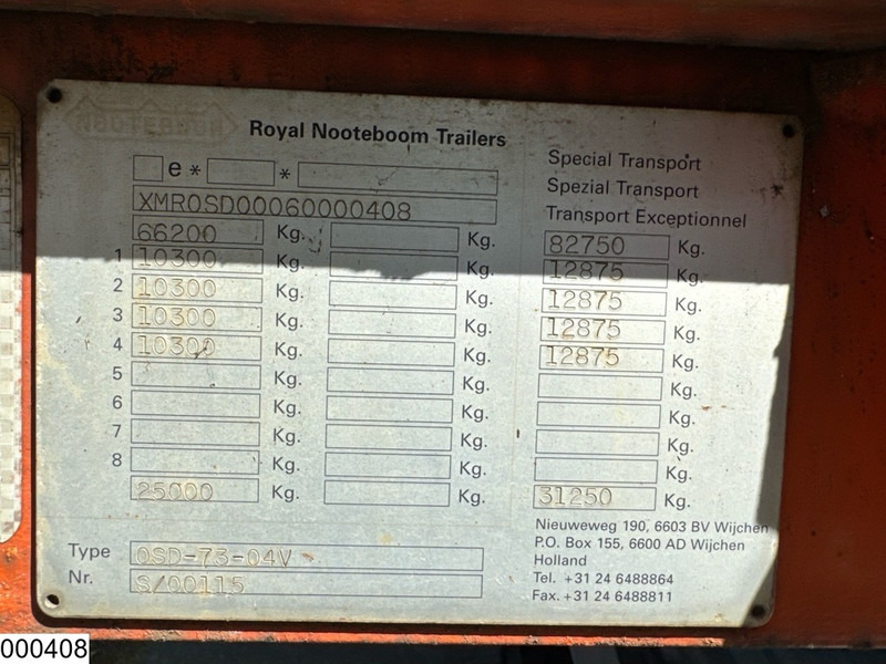 Nooteboom Lowbed 19.58 Meter, Extendable, Twistlocks, 82.750 KG - Low loader semi-trailer: picture 5 Nooteboom Lowbed 19.58 Meter, Extendable, Twistlocks, 82.750 KG - Low loader semi-trailer: picture 5