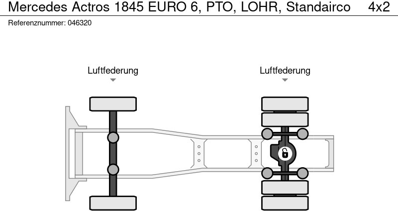Tractor unit Mercedes-Benz Actros 1845 EURO 6, PTO, LOHR, Standairco: picture 13 Tractor unit Mercedes-Benz Actros 1845 EURO 6, PTO, LOHR, Standairco: picture 13