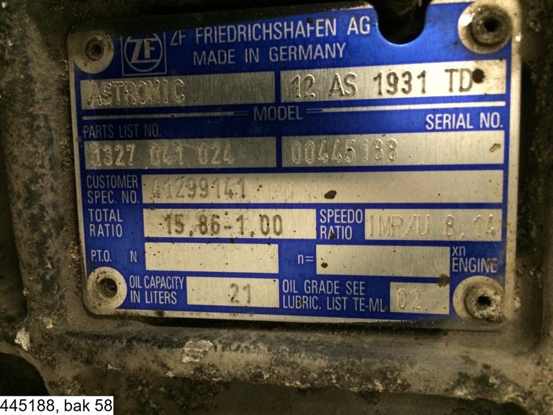 ZF ASTRONIC, 12 AS 1931 TD, Automatic, Retarder - Gearbox: picture 2 ZF ASTRONIC, 12 AS 1931 TD, Automatic, Retarder - Gearbox: picture 2