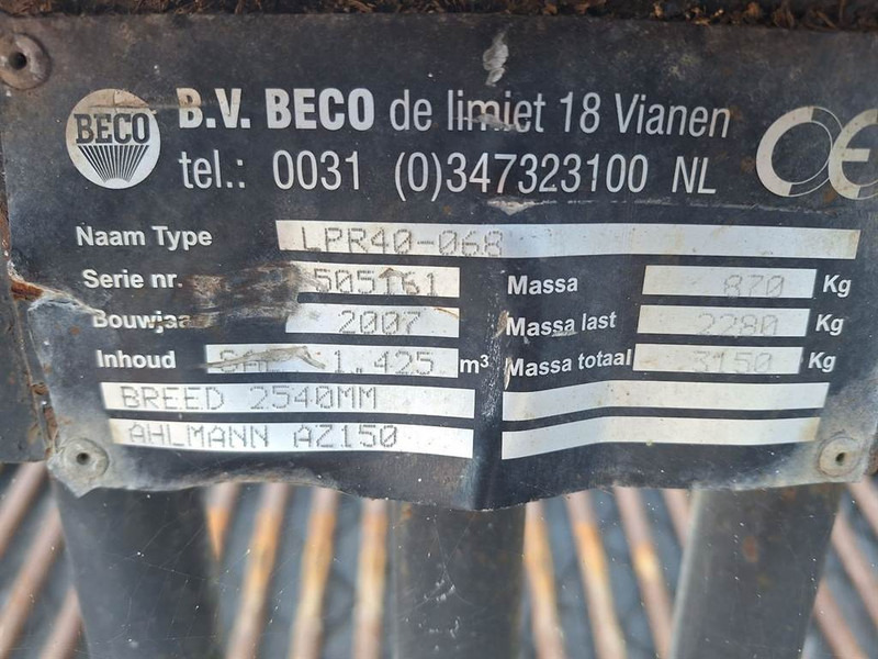 Ahlmann AZ150-Beco LPR40-068-Skeleton bucket/Siebschaufel - Bucket for Construction machinery: picture 4 Ahlmann AZ150-Beco LPR40-068-Skeleton bucket/Siebschaufel - Bucket for Construction machinery: picture 4
