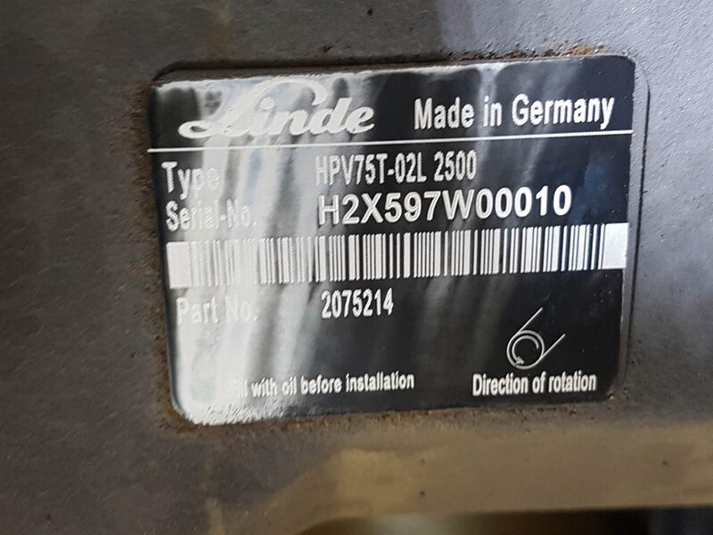 Linde HPV75-02 - Vögele - 2075214 -Drive pump/Fahrpumpe - Hydraulics for Construction machinery: picture 2 Linde HPV75-02 - Vögele - 2075214 -Drive pump/Fahrpumpe - Hydraulics for Construction machinery: picture 2