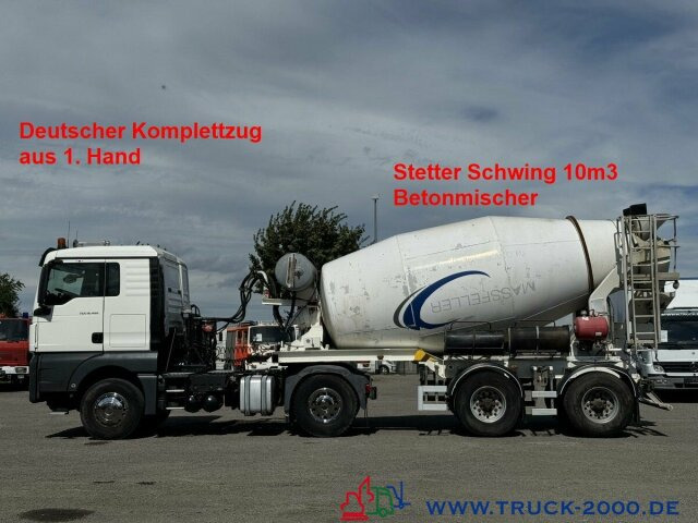 MAN TGX 18.460 XL Stetter Schwing 10m3 Deutscher LKW - Concrete mixer truck: picture 1 MAN TGX 18.460 XL Stetter Schwing 10m3 Deutscher LKW - Concrete mixer truck: picture 1