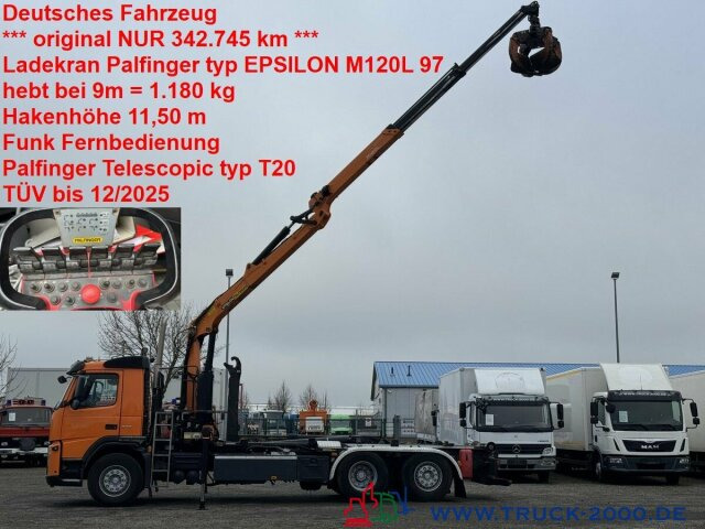 Volvo 370 Palfinger Kran 9m=1.180kg 5+6 Steuerkreis FB - Hook lift truck, Crane truck: picture 1 Volvo 370 Palfinger Kran 9m=1.180kg 5+6 Steuerkreis FB - Hook lift truck, Crane truck: picture 1