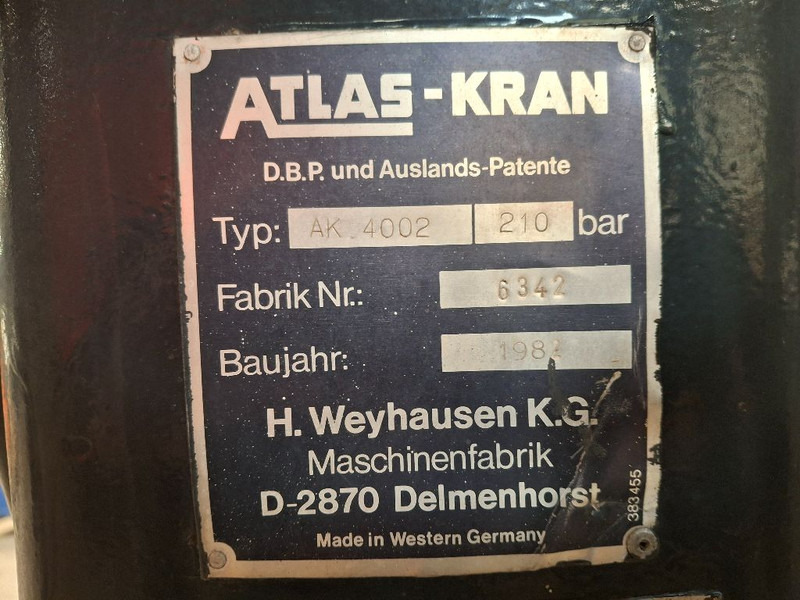 Atlas AK 4002 - Loader crane: picture 5 Atlas AK 4002 - Loader crane: picture 5