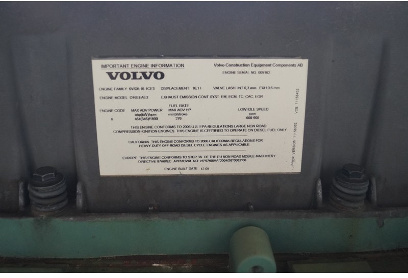 Volvo D16E EAE3 FOR PARTS - Construction machinery: picture 5 Volvo D16E EAE3 FOR PARTS - Construction machinery: picture 5