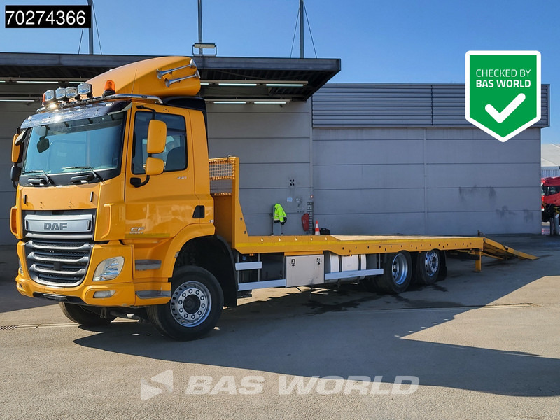 DAF CF 440 6X2 Machine transporter Hydraulic ramps Lift+lenkachse ACC Euro 6 - Autotransporter truck: picture 1 DAF CF 440 6X2 Machine transporter Hydraulic ramps Lift+lenkachse ACC Euro 6 - Autotransporter truck: picture 1