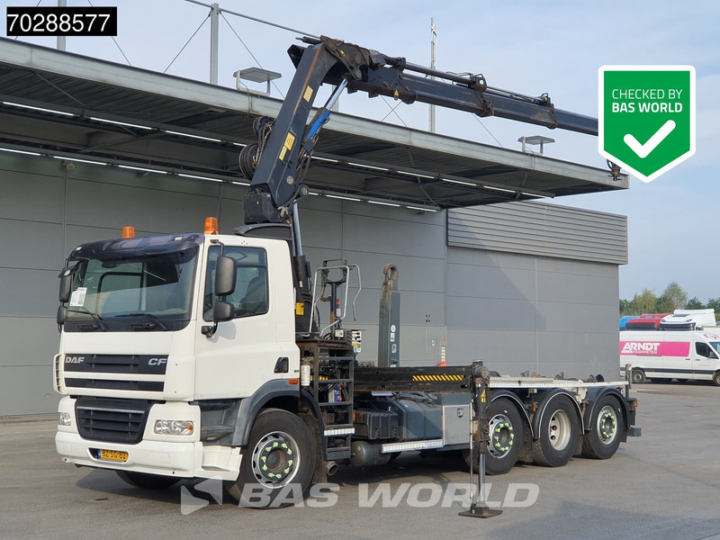 DAF CF85.360 8X2 NL-Truck HIAB 211 E-3 Hipro Crane + Hooklift Lift+steering Axle Automatic Euro 5 - Hook lift truck, Crane truck: picture 1 DAF CF85.360 8X2 NL-Truck HIAB 211 E-3 Hipro Crane + Hooklift Lift+steering Axle Automatic Euro 5 - Hook lift truck, Crane truck: picture 1